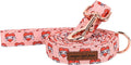 Unique Style Paws Valentiene's Day Dog Leash Heart Print Cotton Dog Leashs Leash for Small Medium Large Dogs New
