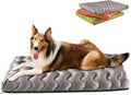 Orthopedic Dog Bed Outdoor Waterproof Dogs Crate Bed for Large Medium Small Dogs, Washable Cooling Dog Bed Mat with Removeable Cover & Memory Foam（30" x 20", Grey