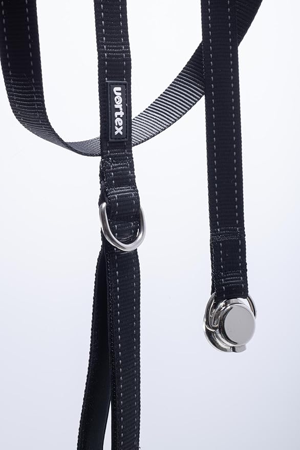 Dog Harness and Leash Combo Set, Magnetic Connection, Ergonomic Design (Midnight Black, Small)