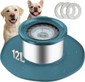 Decflow 12L No Spill Dog Water Bowl for Large Dogs, Stainless Steel Spill Proof Bowls with Suction Cup Anti-Skid Mat, Slow Feeder for Messy Drinkers, Heavy Duty Pet Bowls for Indoor/Outdoor Blue