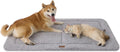 Joydeco Low Profile Dog Crate Mat Reversible Bed Pad, Washable Dog Pad Mat with Ultra Soft Fleece, Compact Design Kennel Beds Mats for Extra Large Jumbo Medium Small Pets, 48" x 30" Gray