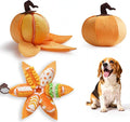 Nocciola Pumpkin Puzzle Dog Toys, Snuffle Interactive Dog Toy for Small Dogs, Puppy Squeaky Toy with Crinkle Papers, Hide and Seek Toy for Boredom