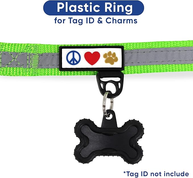 Pawtitas Martingale Dog Collar with Chain a Reflective Dog Training Collar for Large Dogs | Nylon No Pull Dog Collar for Large Dog - Green