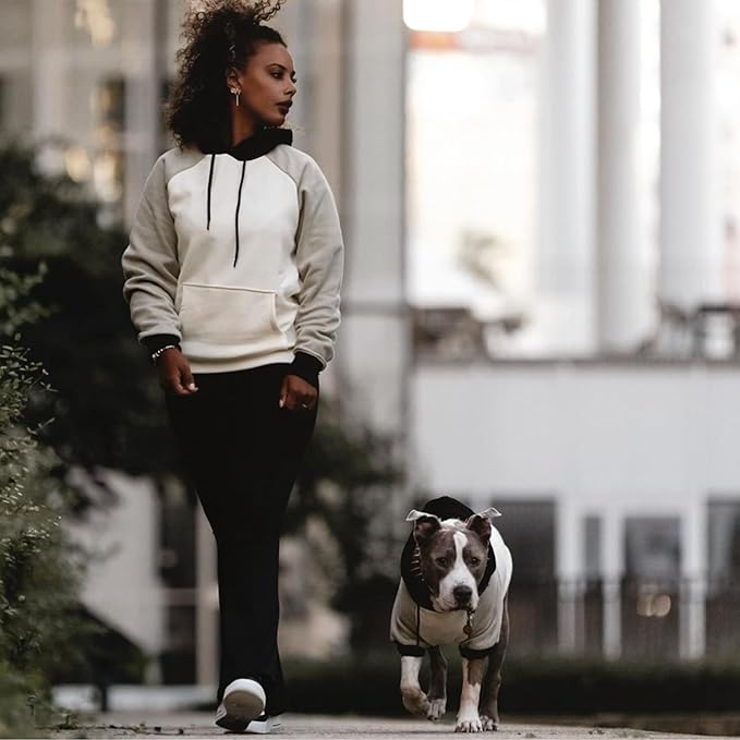 Spark Paws Dog Hoodie – Premium Dog Sweater for Small, Medium, and Large Dogs | Warm Outfits for French Bulldogs, Pitbull, Puppy, Winter Jacket Alternative - Olive Cream - 3XL