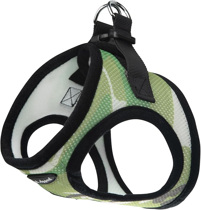 Bark Appeal Green Camo Step-in Dog Harness for Small to Medium Sized Pets – Updated Sizing, Re-Measuring is Essential – Soft Vest Harness – Anti-Choke with Adjustable Strap & Heavy Duty Clip – M
