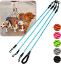 3 Way No Tangle Dog Leash - 360° Swivel Leash for Three Dogs, Reflective Design for Small Medium Large Dogs