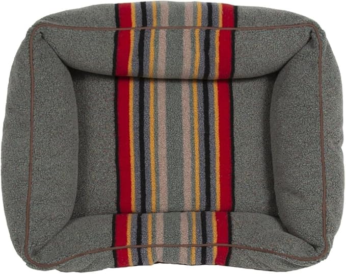 Pendleton Vintage Camp Berber Kuddler Dog Bed - Umber, X-Large (42" w x 30" d x 10½"h)