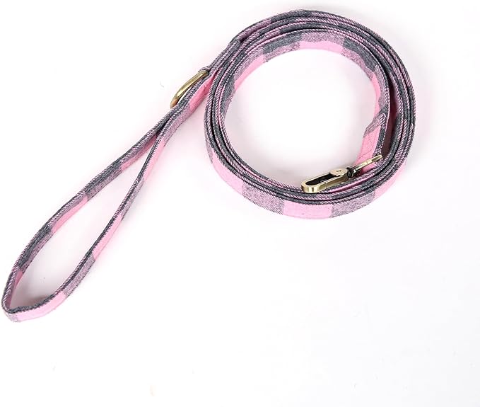 Organic Cotton Dog Leash for Small,Medium and Large Breed,Brass Hardware Pet Leash for Walking,Running and Training 6FT