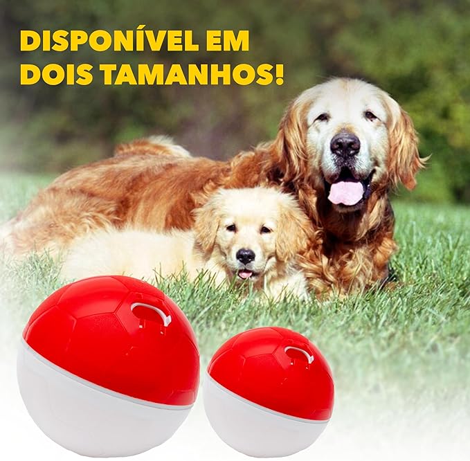 amicus Mini - Crazy Ball - Dog Treat Ball - Interactive Treat Dispensing pet Toys - Pets Enrichment Toys - Pets Toys to Keep Them Busy - Slow Feeder - 100g/3.5 oz - Red/White