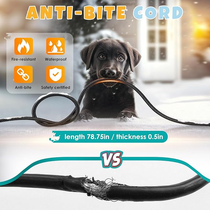 IPOW Pet Heated Bowl - Keep Water Warm for Furry Friends, Safe & Durable Outdoor Dog Bowl, Perfect for Cold Weather, Anti-Slip & Spill-Proof Automatic Warming, Blue