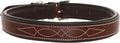 Exion Heavy Duty Dog Collar Designer Stitched Soft Leather Padded- Suitable for Small Medium Large X-Large Dogs for Walking Running Training- Havana with Oak Brown Padding