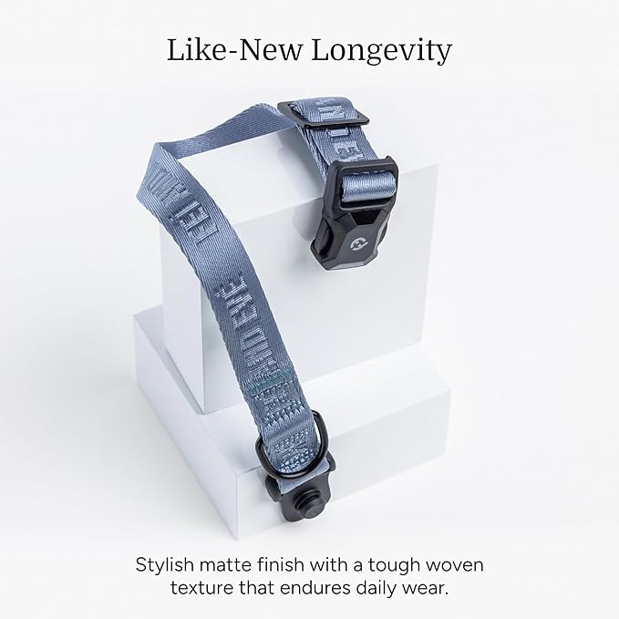 2026 New Edition, Fei & Eve MagEase Dog Collar - Patented Magnetic Buckles | Fur-Safe | Premium 210D Nylon | 450LB Escape-Proof | Adjustable Fit | Small (Dusk Blue)