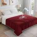 LOOBANI Waterproof Blanket for Bed: Reversible Soft Flannel Queen Bed Blanket 80" x 90", Waterproof Dog Blankets for Large Dogs, Spill-Proof Cover for Furniture Protection, Movie Time, Red