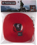 LupinePet Basics 1/2" Red 30-foot Extra-Long Training Lead/Leash for Small Pets