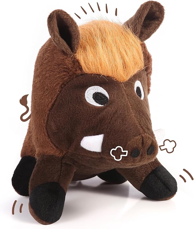 JKW Pet Toys, Stuffed Boar Dog Toys, Squeaky Plush Dog Toy - Durable Stuffed Chew Toy for Small, Medium, Large Dogs and Puppies