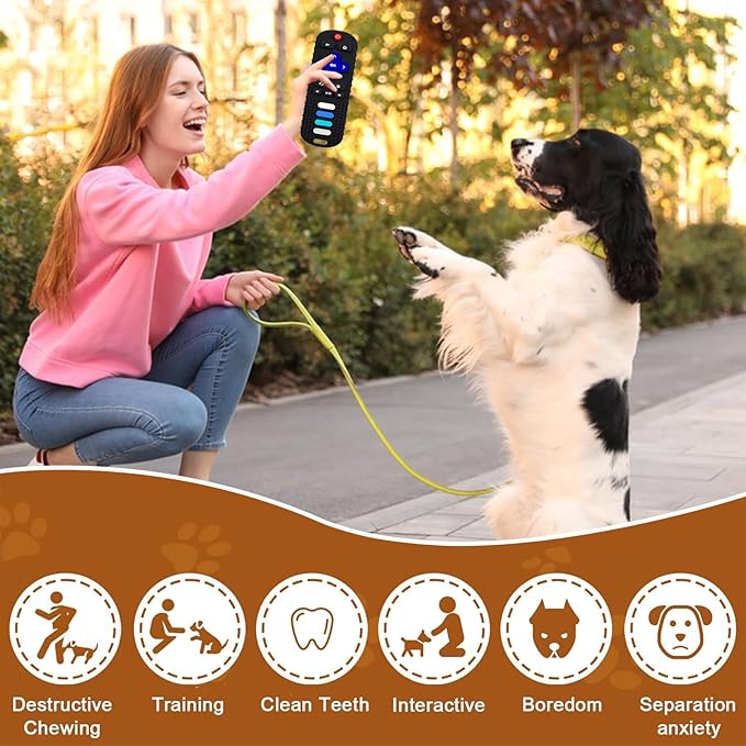 Puppy Toys for Teething, Remote Control Teether for Small Dogs,Puppy Teething Toy for Boredom & Stimulation,BPA-Free(GM-Black)