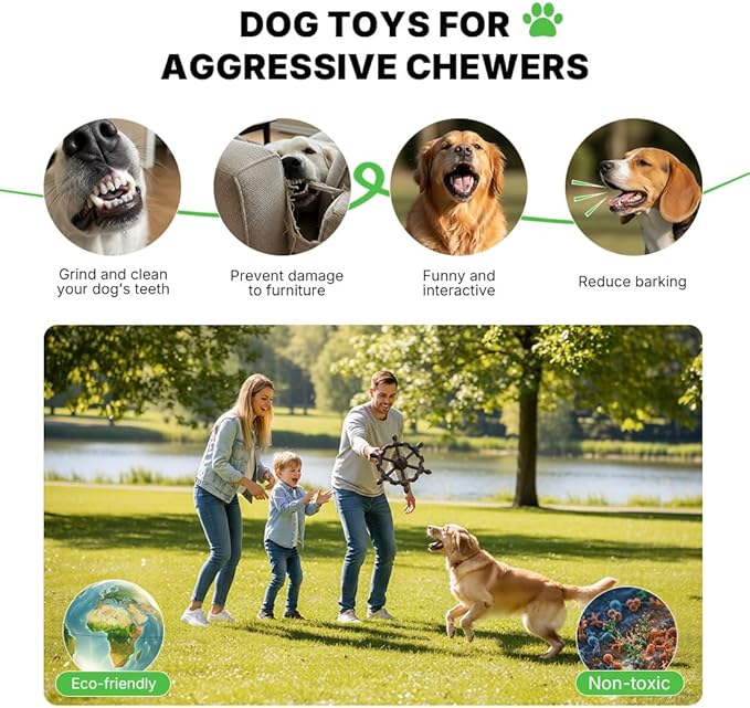 Treat-Dispensing Dog Chew Toy - Interactive Puzzle Feeder with Durable Design for Dental Health and Boredom Relief,Pirate Wheel Dog Chew Toy