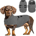 Queenmore XXL Dog Sweaters, Soft Fleece Vest Pullover Dog Jacket with Leash Hole, Warm Winter Dogs Clothes Cold Weather Doggy Dachshund Sweater for Large Dogs Cats Boy or Girl (Grey, XXL)