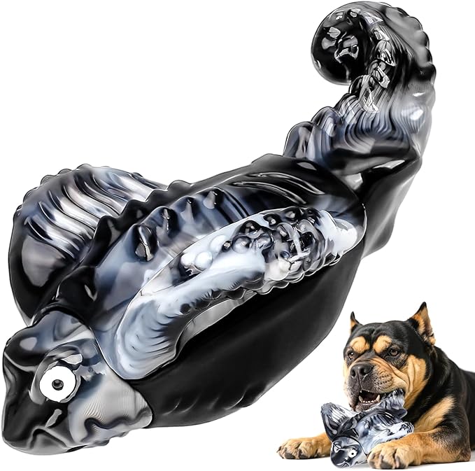 Dog Toys for Aggressive Chewers, Indestructible Dog Toys for Large Dogs, Tough Chew Toys for Large Medium Breed, Dog Toy to Keep Them Busy, Bacon Flavor
