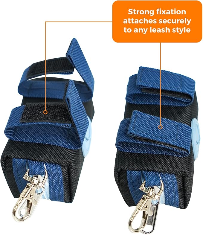 Dog Poop Bag Holder Zippered Pouch, Portable Dog Poop Bag Dispenser with 1 Metal Clip, Fashion Color Matching Canvas Waste Bag Holder for Leashes - Black