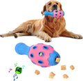 Tough Dog Chew Toys for Aggressive Chewers Large Breed Small Breed, Treat Dispensing Dog Puzzle Toy, Interactive Dog Squeak Toy Anxiety Relief Teething Toy