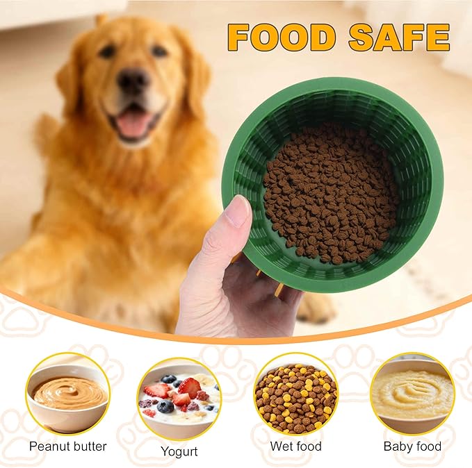 Treat Dispensing Dog Toy, Interactive Puzzle Feeder, Stuffable Chew Toy for Boredom, Enrichment Frozen Treat Dispenser, Green, Large