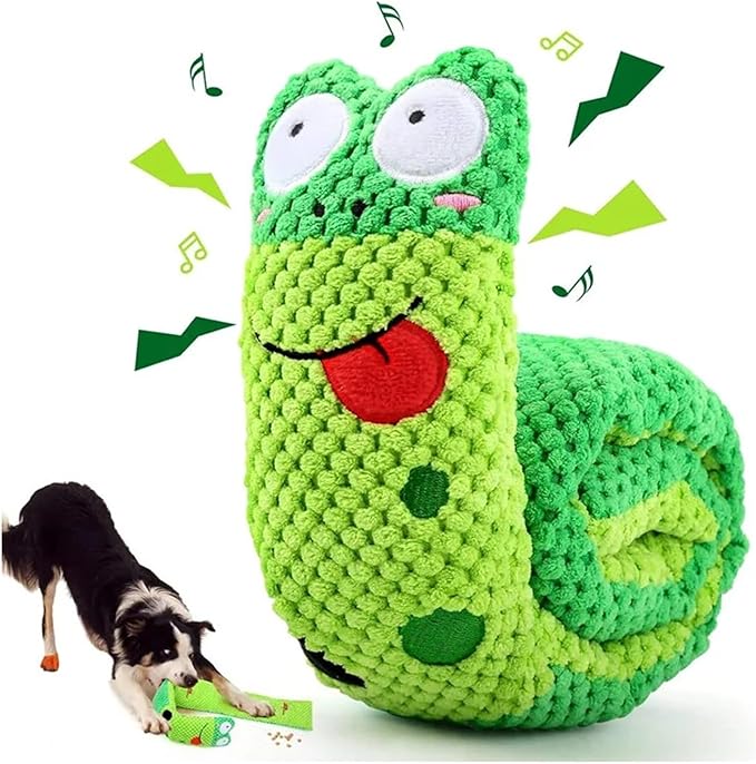 Dog Puzzle Feeder Interactive Toy Indestructible Plush Sound Squeak Hide Food Puppy Toys for Dogs Pet Supplies(A)
