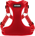 Best Pet Supplies Voyager Adjustable Step-in Flex Breathable Mesh Dog Harness for Small Medium Large Dogs (Red), M