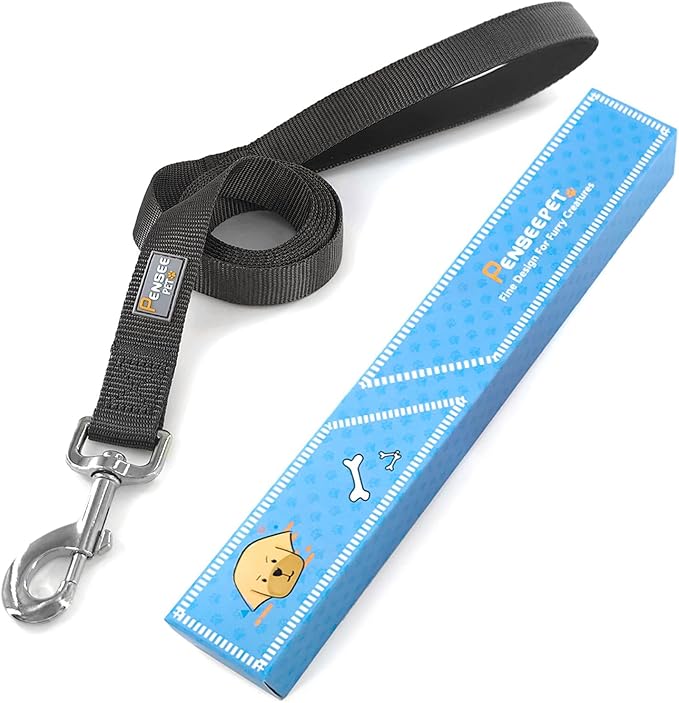 Basic Dog Leashes 6 FT Padded Handle Nylon Dogs Leashes for Small Dogs Black