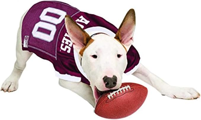 Pets First NCAA College Texas A&M Aggies Mesh Jersey for DOGS & CATS, Large. Licensed Dog Jersey with your Favorite Football/Basketball College Team