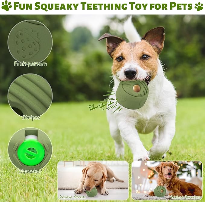 Interactive Dog Toy for Large Dogs (20-140 lbs) - Durable Freezable Rubber Chew Toy, Mint Scent, Anxiety Relief Puzzle, Treat Dispenser, Easy to Clean, Long-Lasting, Low-Mess Design