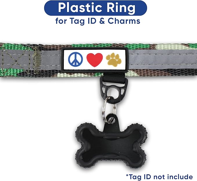 Pawtitas Camouflage Green Chain Martingale Dog Collar, Large