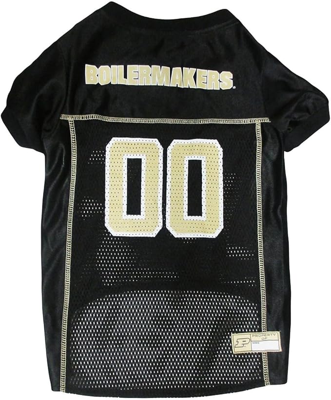 Pets First NCAA College Purdue Boilermakers Mesh Jersey for DOGS & CATS, Large. Licensed Dog Jersey with your Favorite Football/Basketball College Team