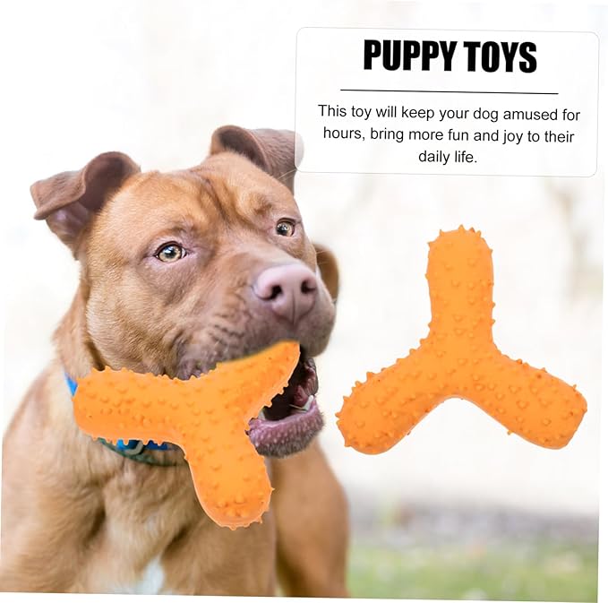 Interactive Dog Chew Toy with Unique Shape Squeaky TPR Design for Engaging Play Safe for Dogs Promotes Teeth Grinding and Cleaning for Outdoor Fun