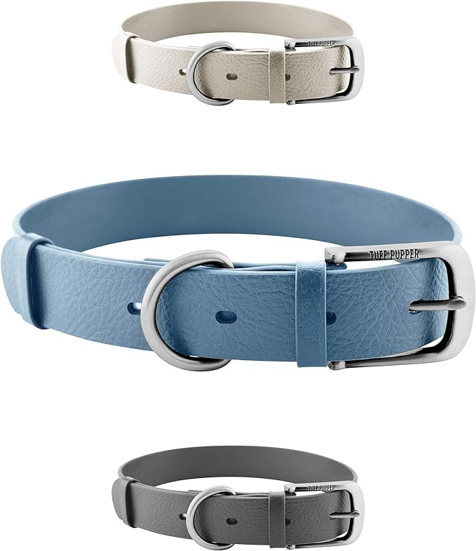 Tuff Pupper Classic Heavy Duty Dog Collar | 10x Stronger Than Leather | 100% Waterproof & Odor Proof Dog Collar | Tough Rust-Proof All Metal Hardware