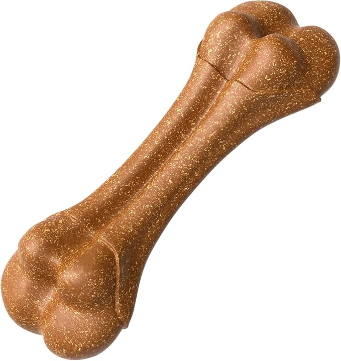 SCHITEC Dog Bone Chew Toy for Medium & Large Dogs, Beef Flavor Teething Toy, Durable Dog Toy for Aggressive Chewers, Teeth Cleaning, 1Pc
