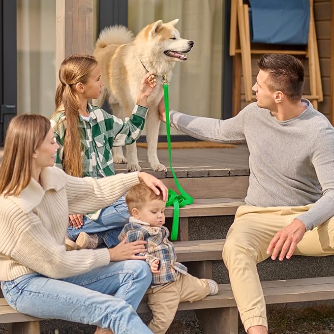 Viper K9 Biothane Working Dog Leash Waterproof Lead for Tracking Training Schutzhund Dog Sport & Search - Odor-Proof Long Line with Solid Brass Snap for Puppy Medium Large 3/8" x 33ft Tropical Green
