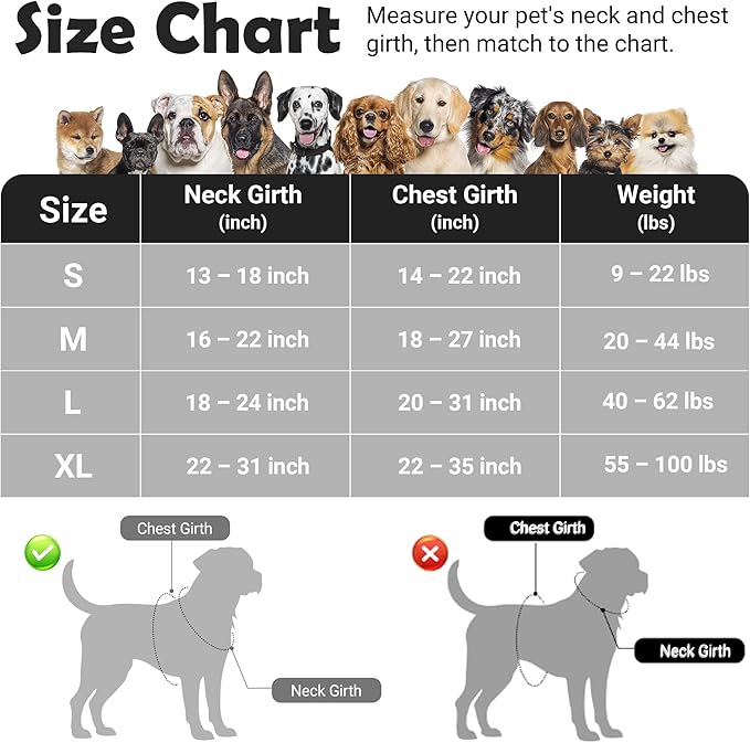 Funfox Dog Harness for Large Dog No Pull, Adjustable Pet Vest Harness, Vertical Handle Easy Control with 2 Leash Clips, Reflective Safe Night Walking for Small Medium Large Size, Black, L