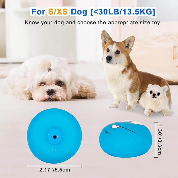 Dog Squeaky Toys Latex Squeak Balls Rubber Soft Chewing Fun Smile Toys Interactive Fetch Play Dog Balls for Puppy Small Pet Dogs (3 PCS)…