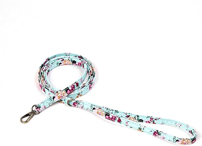 Organic Cotton Dog Leash for Small,Medium and Large Breed,Brass Hardware Pet Leash for Walking,Running and Training 6FT