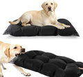 HOMBYS Chew Proof Indestructible Dog Bed with Reinforced Metal Rivets for Aggressive Chewers, 41"x28" Durable Pet Crate Mat, Washable Tough Kennel Pad for Large Dogs, Black