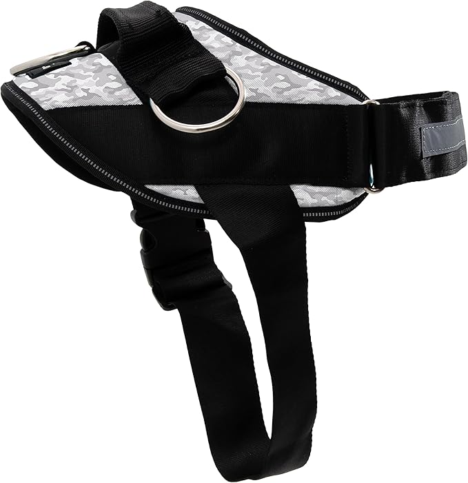 ShawnCo Essential Dog Harness, No-Pull Pet Vest with 3 Leash Clips, No Choke, Reflective, Adjustable and Padded, for Easy Walking and Training for Small, Medium and Large Dogs (Arctic Camo, L)