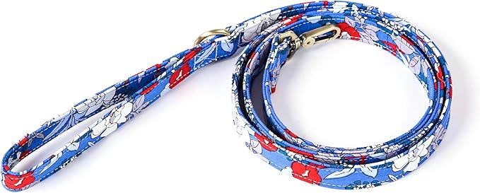 Organic Cotton Dog Leash for Small,Medium and Large Breed,Brass Hardware Pet Leash for Walking,Running and Training 6FT