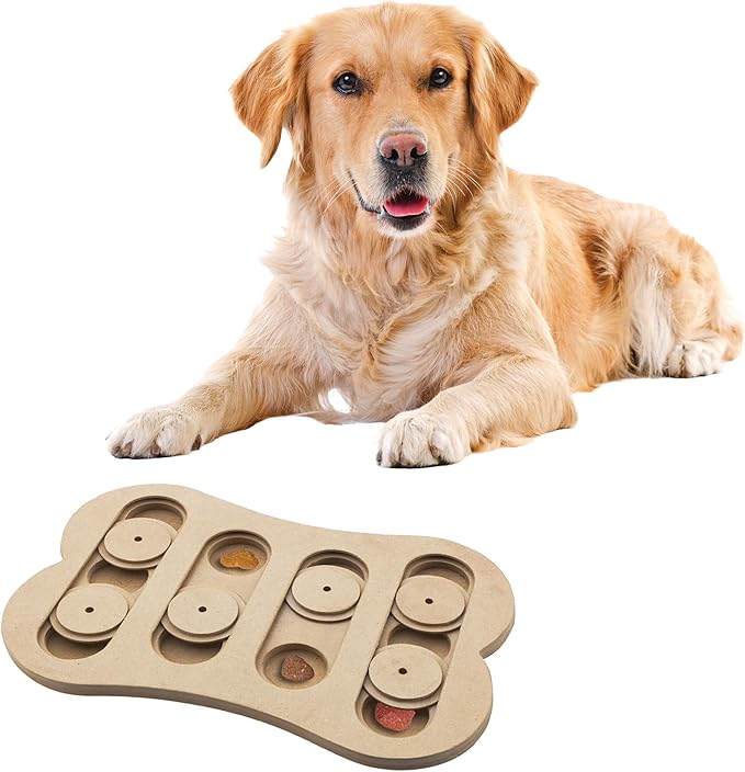 SPOT Interactive Seek-A-Treat Shuffle Bone Dog Toy Puzzle | Dog Treat Reward Toy Improves Your Dog's IQ | Specially Designed for Training Treats