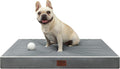 Dog Bed Mats for Large Dogs - Orthopedic Dog Pet Bed Thick Egg Foam Crate, Removable Washable Cover, Non-Slip Bottom Durable Dog Crate Bed Mat (Dark Gray, L(36''x27''x3''))