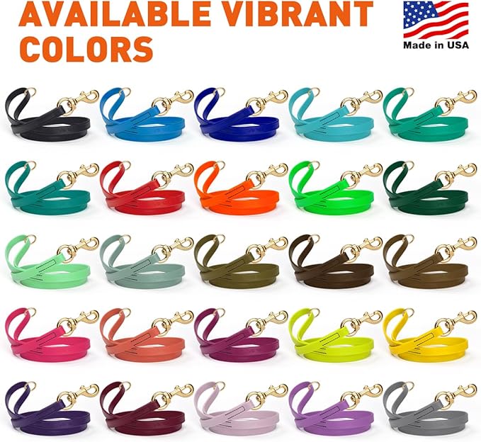 Viper Biothane K9 Working Dog Leash Waterproof Lead for Tracking Training Schutzhund Odor-Proof Long Line with Solid Brass Snap for Puppy Medium and Large Dogs 4ft, Hunter Orange