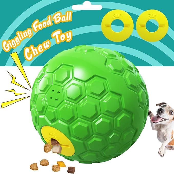 GOLDROC Dog Puzzle Toy – Durable Squeaky Chew Toy for Medium & Large Dogs, Treat Dispenser for Slow Feeding & Interactive Play (Green)
