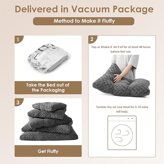EHEYCIGA Washable Medium Dog Bed for Crate 29x21 Inch, Reversible Kennel Pad for Dogs Weight Up to 35 lbs, Plush and Comfy Pet Sleeping Mat, Charcoal