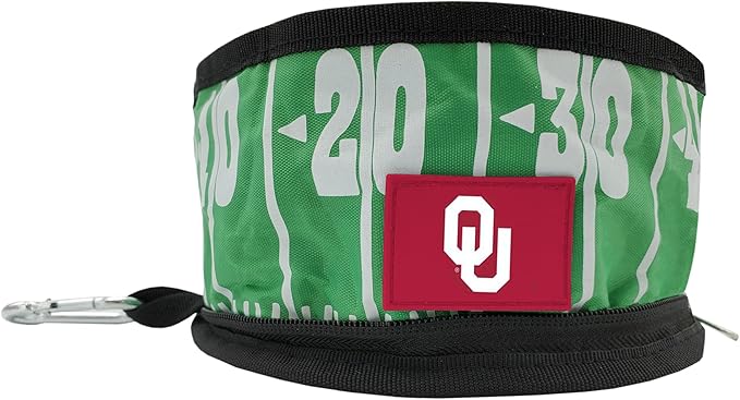 Pets First NCAA Oklahoma Sooners Collapsible Dog Travel Bowl Set, 2 Pack Food & Water Bowls for Dogs, Best Portable & Lightweight Leak-Proof Dog Bowls for Travel