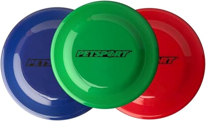 PetSport Tuff Disc - Dog Frisbee, Frisbee Dog Toy, Frisbee for Dogs, Durable Recyclable Plastic, Double Thick Rim, Perimeter Weighting, Floats, Dog Frisbee for Aggressive Chewers - 9 Inches, 1-Pack